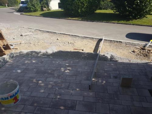 Garagen Einfahrt vorher