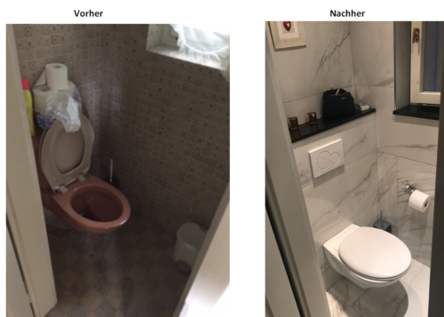 WC vorher / nachher