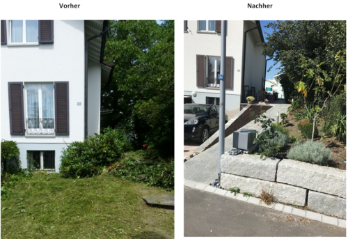 Eingang vorher / nachher